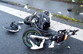 Polizei Aachen: POL-AC: Rollerfahrer bei Unfall verletzt