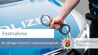 Polizeipräsidium Rheinpfalz: POL-PPRP: Enkeltrickbetrüger in Untersuchungshaft