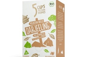 Teekanne GmbH & Co. KG: Pressemitteilung: „Mountain Breeze Darjeeling": Frischer Wind im Teesortiment von „5 Cups and some leaves”