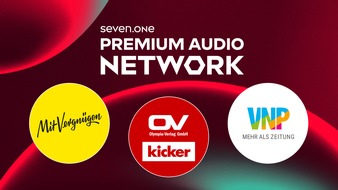 Seven.One Audio: Mit Vergnügen, Olympia-Verlag & Verlag Nürnberger Presse: Seven.One Audio erweitert sein Premium Audio Network um namhafte Partner