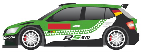 Skoda Auto Deutschland GmbH: ADAC Rallye Deutschland: Fan entwirft die Beklebung des SKODA FABIA R5 evo von Fabian Kreim (FOTO)