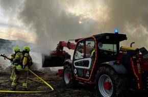 Feuerwehr Detmold: FW-DT: Strohballen geraten in Brand