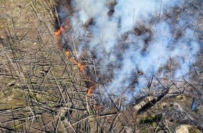 Bundespolizeipräsidium: BPOLP Potsdam: Brandbekämpfung aus der Luft: Die Bundespolizei im Einsatz gegen den Waldbrand im Landkreis Teltow-Fläming