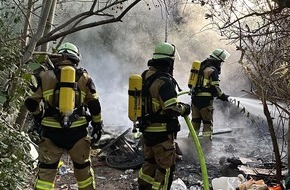 Feuerwehr Essen: FW-E: Brennender Unrat sorgt für Rauchenentwicklung über dem Essener Ostviertel