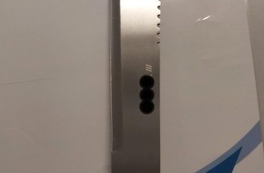Bundespolizeiinspektion Hamburg: BPOL-HH: Hauptbahnhof: Mann f&uuml;hrt Machete und Messer mit sich und bedroht Bundespolizisten