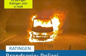 Polizei Mettmann: POL-ME: Serie von Fahrzeugbränden: Polizei hat Tatverdächtigen ermittelt - Ratingen - 2401044
