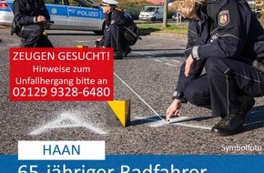 Polizei Mettmann: POL-ME: Radfahrer bei Verkehrsunfall schwer verletzt: Polizei sucht Zeugen - Haan - 2007118