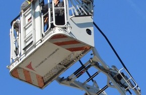 Feuerwehr Offenburg: FW-OG: Baustellenunfall - Patientenrettung über die Drehleiter