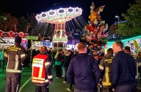 Freiwillige Feuerwehr Werne: FW-WRN: Ein ruhiger Montag liegt hinter der Kirmes-Wachbereitschaft