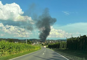 KFV Bodenseekreis: Großbrand in Obereisenbach zerstört Werkstatt und Wohnhaus