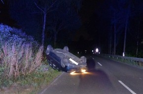 Polizei Düren: POL-DN: Unter Alkoholeinfluss mit Pkw überschlagen