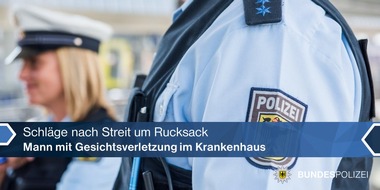 Bundespolizeidirektion München: Bundespolizeidirektion München: Schläge nach Streit um Rucksack / Mann mit Gesichtsverletzung ins Krankenhaus