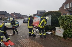 Feuerwehr Schermbeck: FW-Schermbeck: Ein zermbombter Zigarettenautomat sorgte für einen Einsatz der Feuerwehr