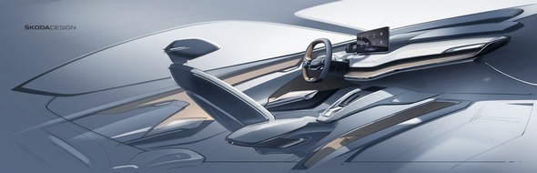 Skoda Auto Deutschland GmbH: Exklusiver Einblick: Konzeptstudie SKODA VISION iV überzeugt mit neuem, innovativem Innenraumkonzept (FOTO)