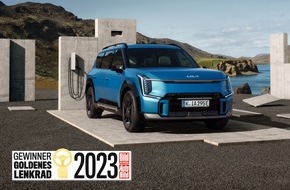 Kia Deutschland GmbH: Kia EV9* gewinnt "Goldenes Lenkrad"