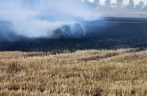 Polizei D&uuml;ren: POL-DN: Ballenpresse geht in Flammen auf