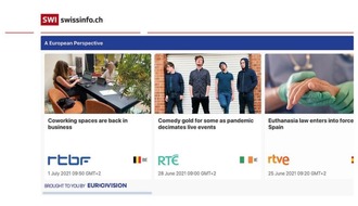 SWI swissinfo.ch: In partnership with Europe's public service media, SWI swissinfo.ch offers "A European Perspective"
