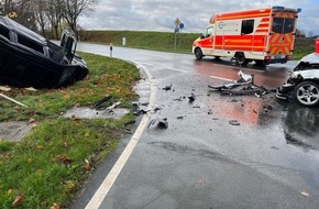 Polizei Coesfeld: POL-COE: Billerbeck, Ludgerusweg, L580/ Auto überschlägt sich nach Kollision
