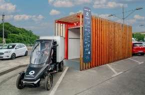 Schindler Deutschland: Schindler platziert ersten Service-Container für seine Cargobike-Flotte am Bahnhof Berlin Gesundbrunnen