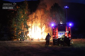 FW-MK: Gartenhüttenbrand in Iserlohn-Lasbeck