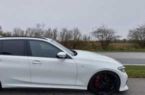 Bundespolizeiinspektion Flensburg: BPOL-FL: Gestohlenes Fahrzeug ohne Versicherung gestoppt