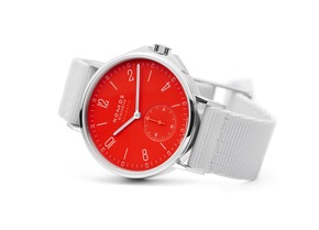 Sports watches in red, white, and blue