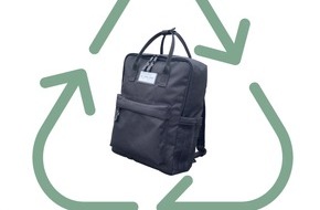 Laure Green: Erster echt nachhaltiger Recycling-Rucksack bei Laure Green / Gebrauchte Rucksäcke wandern vollständig zurück in den Recycling-Kreislauf / 10 EURO pro verkauftem Rucksack gehen an Küste gegen Plastik