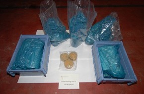 Bundeskriminalamt: BKA: Erfolgreicher Schlag gegen den internationalen Rauschgifthandel:
150 Kilogramm Heroin im Wert von mehreren Millionen Euro sichergestellt