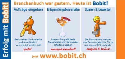 Bob Rocks GmbH: Bobit: Auftrags-Auktionen jetzt auch in der Schweiz