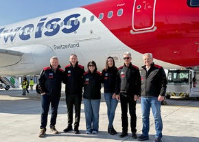 Edelweiss-Flugzeug tr&auml;gt wieder den Namen &laquo;Pizol&raquo;