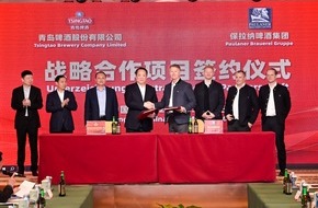 Paulaner Brauerei Gruppe: Paulaner Brauerei Gruppe treibt internationales Wachstum durch eine strategische Partnerschaft mit Tsingtao in China voran