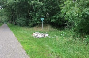 Polizeiinspektion Delmenhorst / Oldenburg - Land / Wesermarsch: POL-DEL: Landkreis Oldenburg: Illegale M&uuml;llentsorgung in Wardenburg +++ Polizei sucht Zeugen