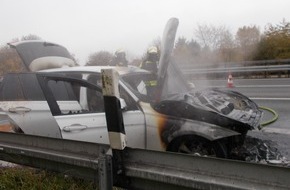 Feuerwehr Schwelm: FW-EN: PKW-Brand auf der BAB1