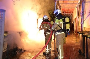 Feuerwehr Dresden: FW Dresden: Mehrere Brände von Abfallbehältern in Dresden - Feuerwehr mehrfach im Einsatz