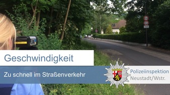 Polizeidirektion Neustadt/Weinstraße: POL-PDNW: Geschwindigkeiten überprüft - Ein Fahrverbot