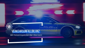 Polizeidirektion Trier: POL-PDTR: Verkehrsunfallbilanz 2025 der Polizeiinspektion Idar-Oberstein