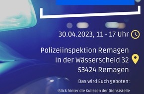 Polizeipräsidium Koblenz: POL-PPKO: Tag der offenen Tür bei der Polizei Remagen!