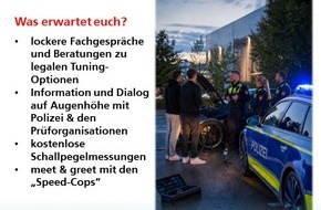 Polizeiinspektion L&uuml;neburg/L&uuml;chow-Dannenberg/Uelzen: POL-LG: ++ "Tuning-Talk "reloaded" - die Pr&auml;ventionsveranstaltung der Polizei - Sa., 30.05.26 - 16-20 Uhr in L&uuml;neburg ++ Polizeibeamte bieten "lockere Fachgespr&auml;che", Beratung zum legalen ...