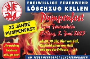 Feuerwehr Kleve: FW-KLE: Pumpenfest beim Löschzug Kellen