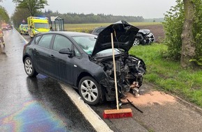 Polizeiinspektion Cuxhaven: POL-CUX: Schwerer Verkehrsunfall nach Überholvorgang auf der Hagener Landstraße (Foto im Anhang)