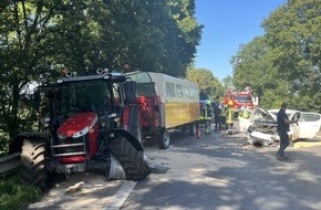 Kreispolizeibehörde Kleve: POL-KLE: Verkehrsunfall mit Personenschaden hat Sperrung der Rheinbrücke zur Folge