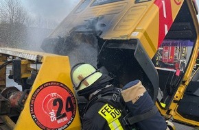 Feuerwehr Dortmund: FW-DO: Abschleppwagen brennt auf A2 / FR Hannover