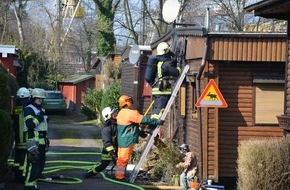 Feuerwehr Mülheim an der Ruhr: FW-MH: Brennendes Mobilheim auf dem Campingplatz am Entenfang