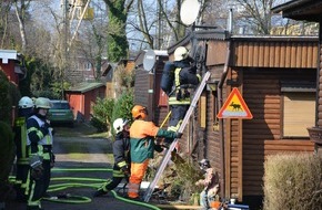 Feuerwehr Mülheim an der Ruhr: FW-MH: Brennendes Mobilheim auf dem Campingplatz am Entenfang