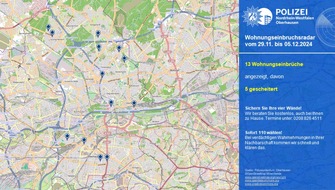 Polizeipräsidium Oberhausen: POL-OB: Wohnungseinbruchsradar in Oberhausen