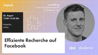 dpa-Akademie: Effiziente Recherche auf Facebook