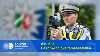 Polizeipräsidium Oberhausen: POL-OB: Geschwindigkeitsmessstellen in Oberhausen