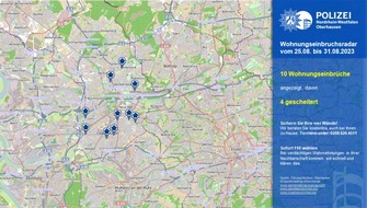 Polizeipräsidium Oberhausen: POL-OB: Wohnungseinbruchsradar für Oberhausen