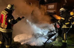 Feuerwehr Schermbeck: FW-Schermbeck: PKW-Brand in der vergangenen Nacht