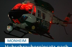 Polizei Mettmann: POL-ME: Hubschraubereinsatz nach vermeintlichen Hilferufen - Monheim am Rhein - 2102043